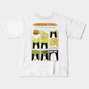 Cat Thanksgiving Managing Expectations Kids T-Shirt